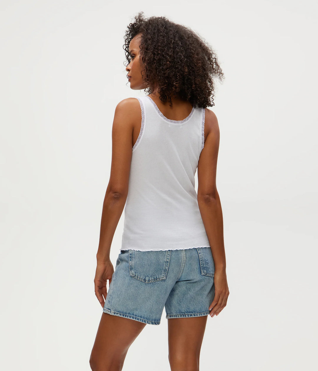 MILEY LACE TANK TOP (WHITE) - MICHAEL STARS