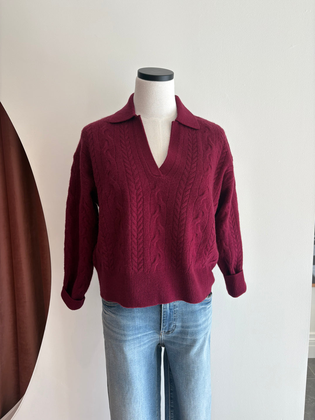 SUPERFINE WOOL RELAXED CABLE POLO (MARCHESA) - PATRICK ASSARAF