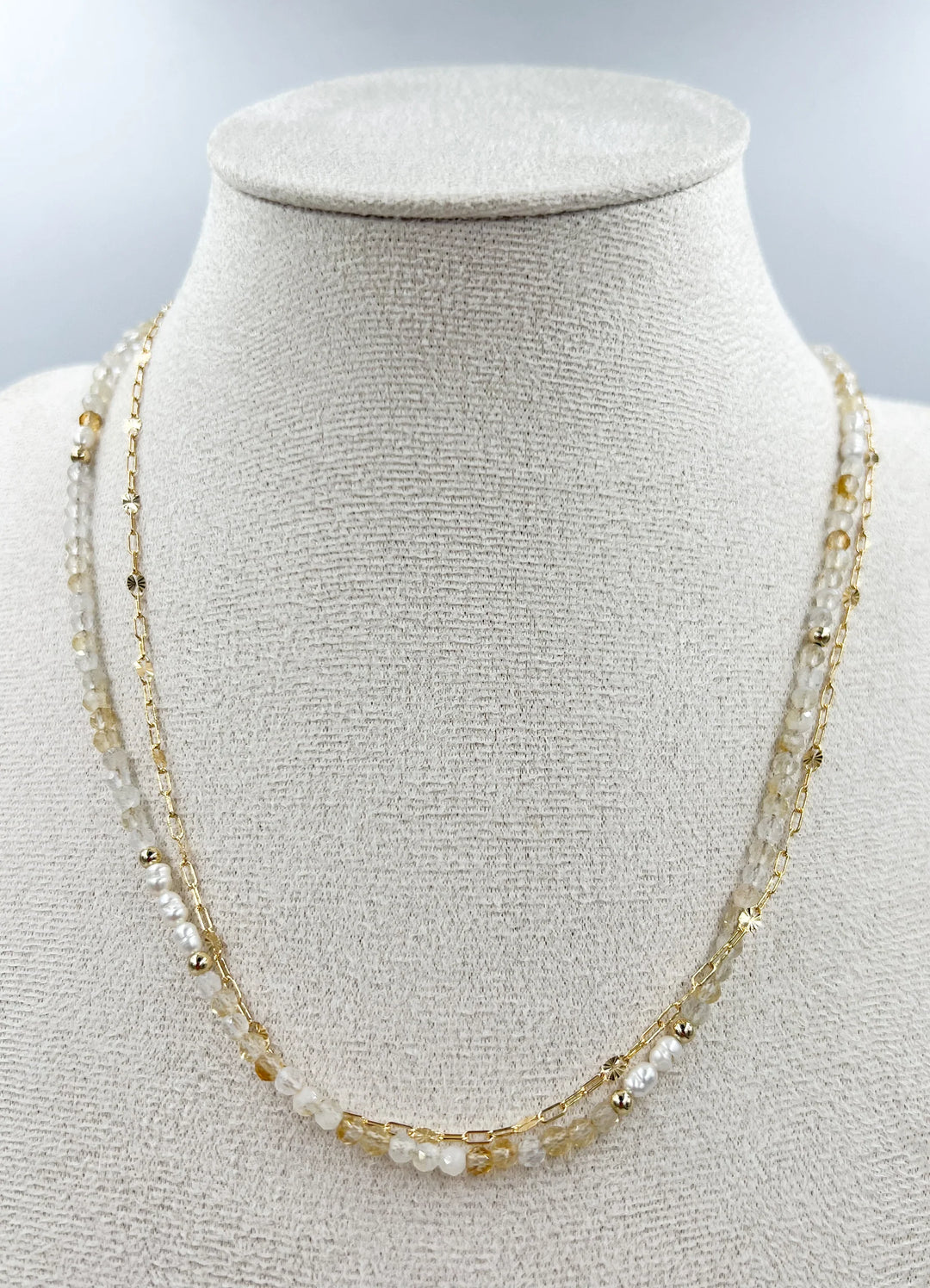 TWO STRAND PALMA NECKLACE (GOLD) - SASKIA DEVRIES
