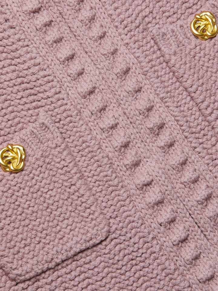 DELILAH CROP CARDIGAN (LIGHT MAUVE) - L'AGENCE