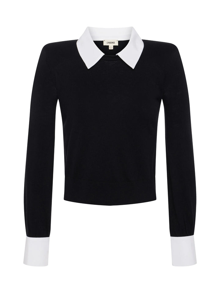 APRIL POPLIN COLLAR PULLOVER -L'AGENCE