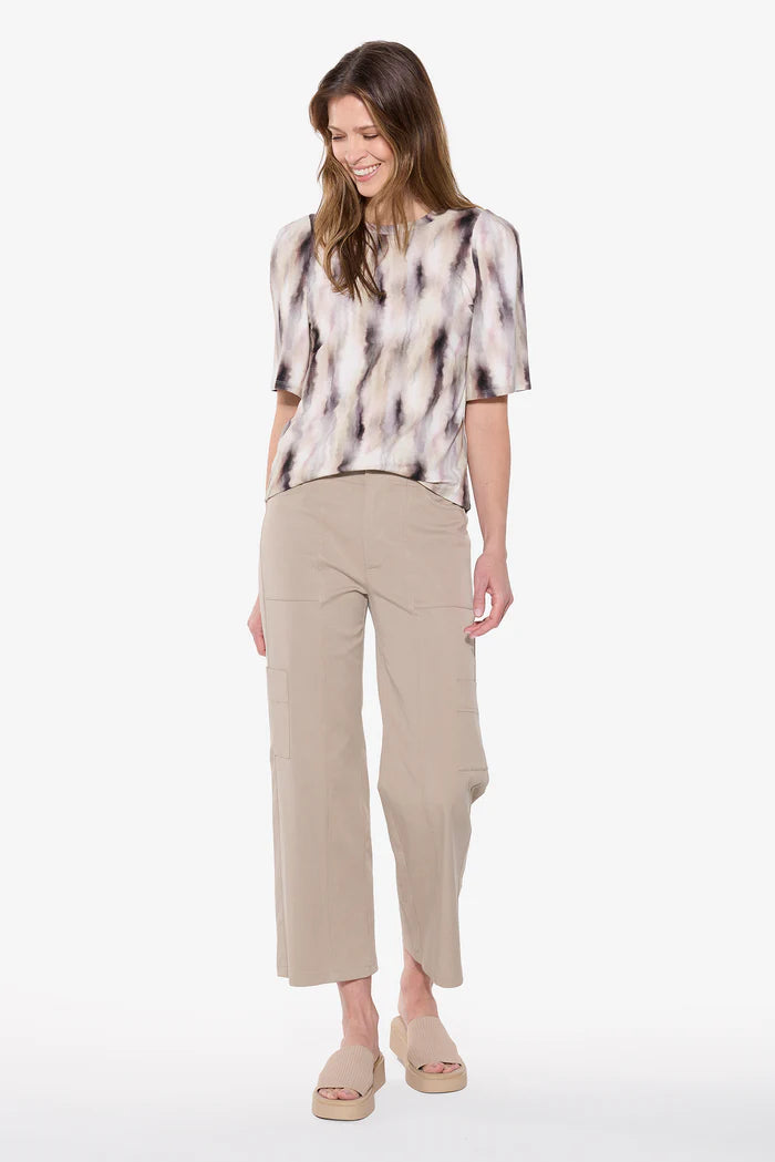 BUTTER TWILL CROP WIDE LEG (TAUPE) - BRENDA BEDDOME