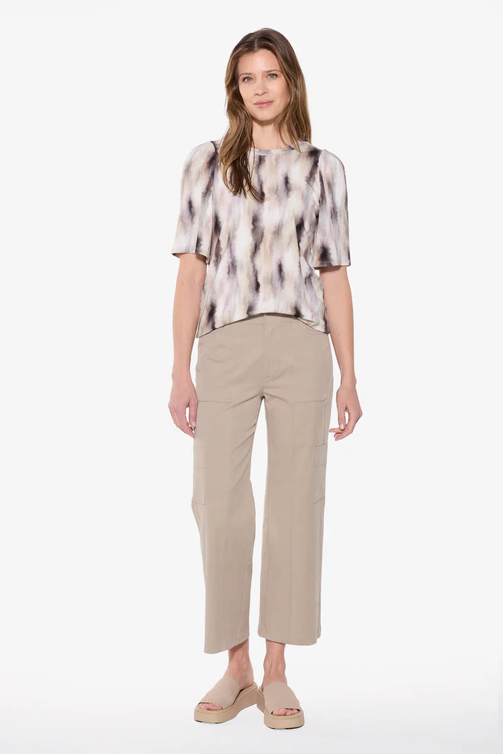 BUTTER TWILL CROP WIDE LEG (TAUPE) - BRENDA BEDDOME