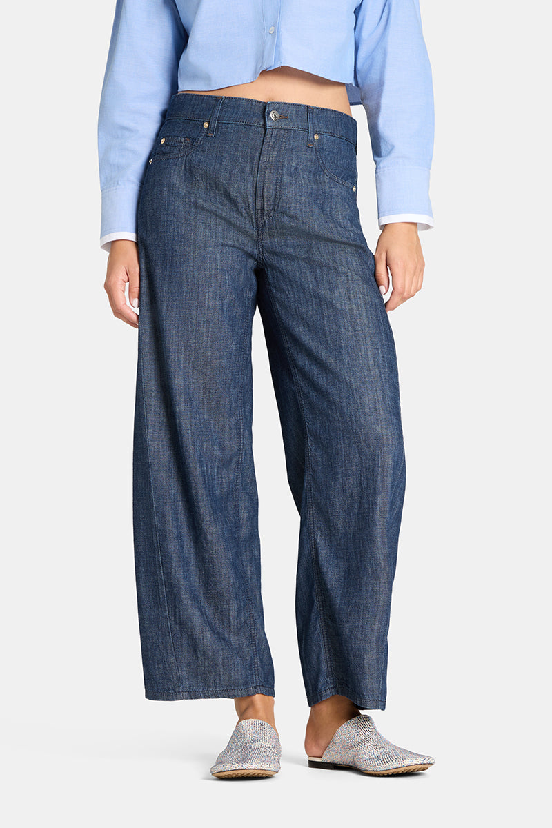 ORIA CROPPED BARREL JEAN (ECO RINSED) - CAMBIO