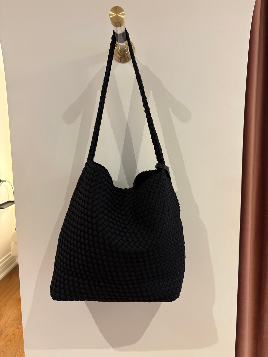 WOVEN TOTE BAG (BLACK) - ILSE JACOBSEN