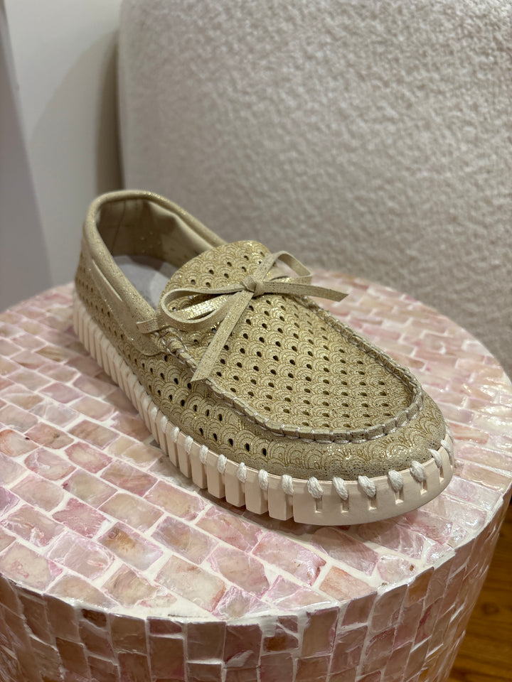 TULIP SAILOR SHOE GLITTER (PLATIN PEARL IVORY) - ILSE JACOBSEN