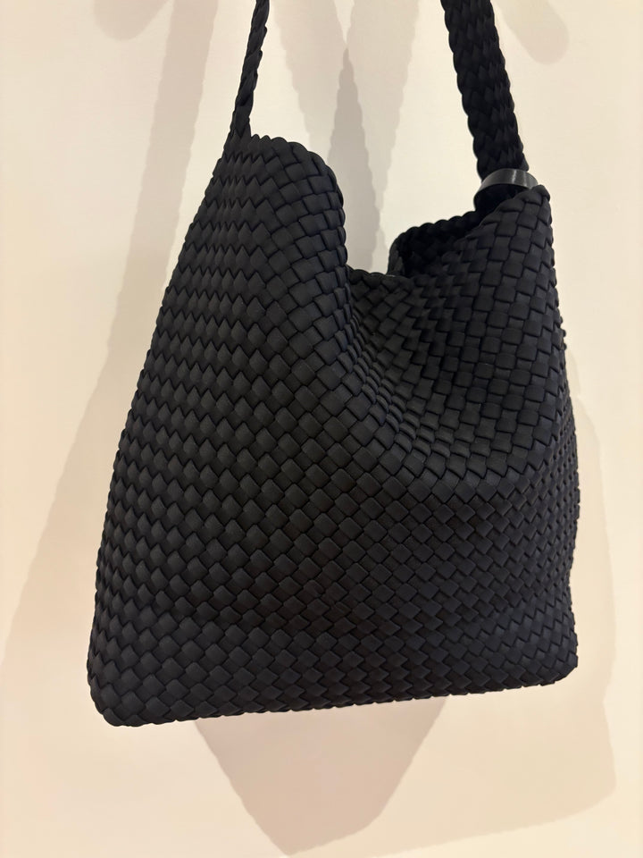 WOVEN TOTE BAG (BLACK) - ILSE JACOBSEN