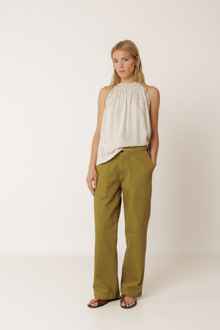 SLEEVELESS FLOW TANK (LINO) - INDI&COLD