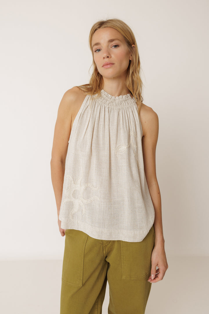 SLEEVELESS FLOW TANK (LINO) - INDI&COLD