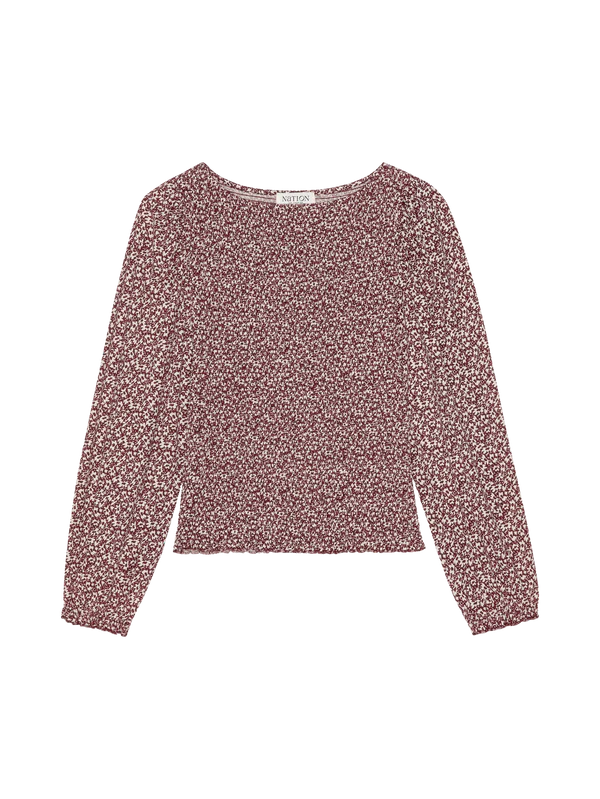 AIDEN SMOCKED BLOUSE (WINTER FLORAL) - NATION