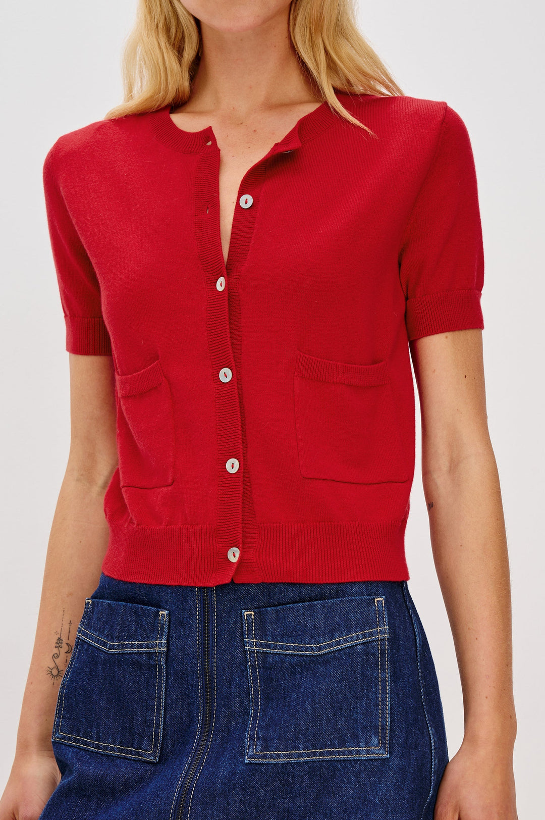 AISLEY SHORT SLEEVE SWEATER - RAILS