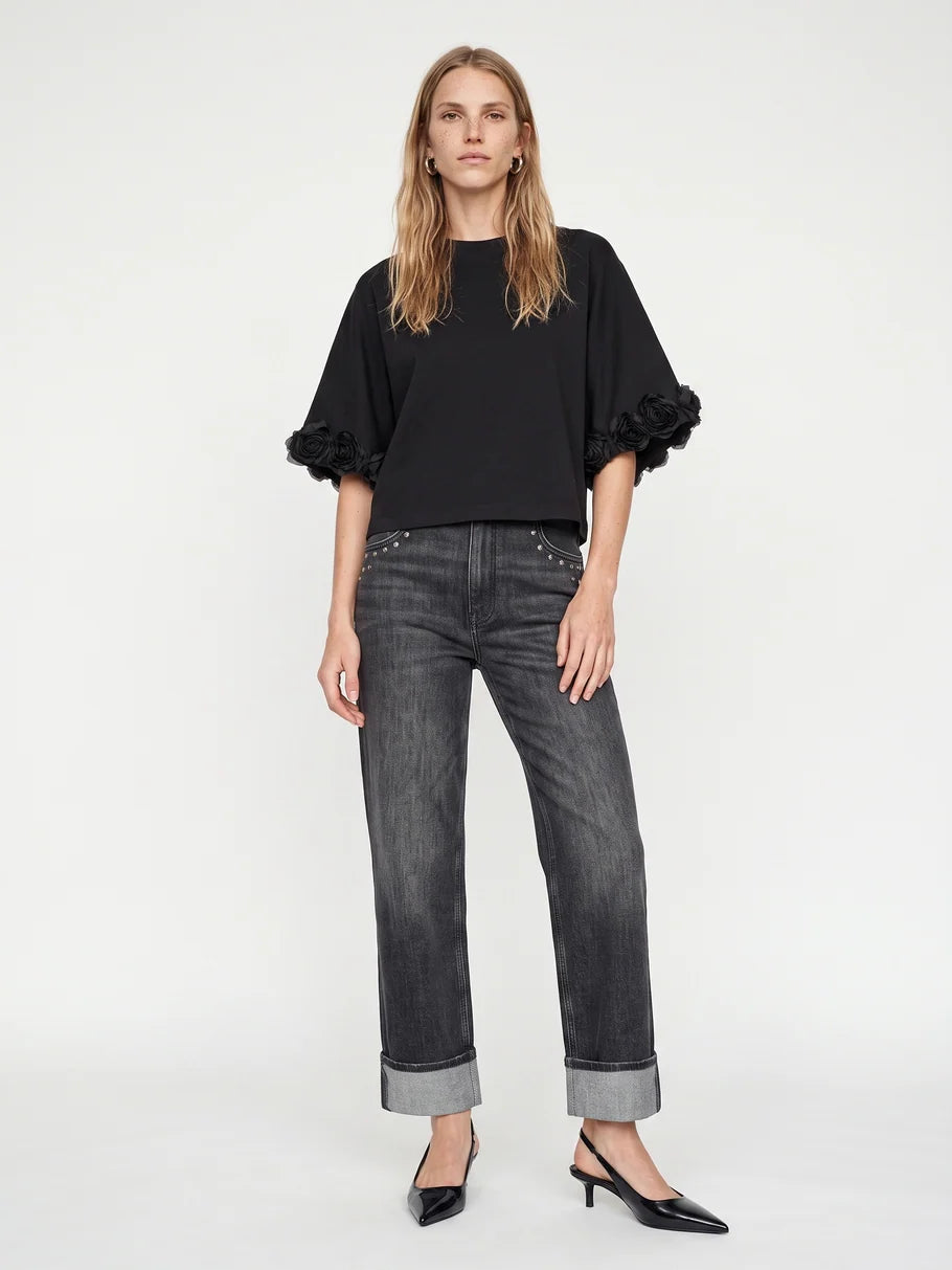 ROSETTE TEE (BLACK) - MOS MOSH