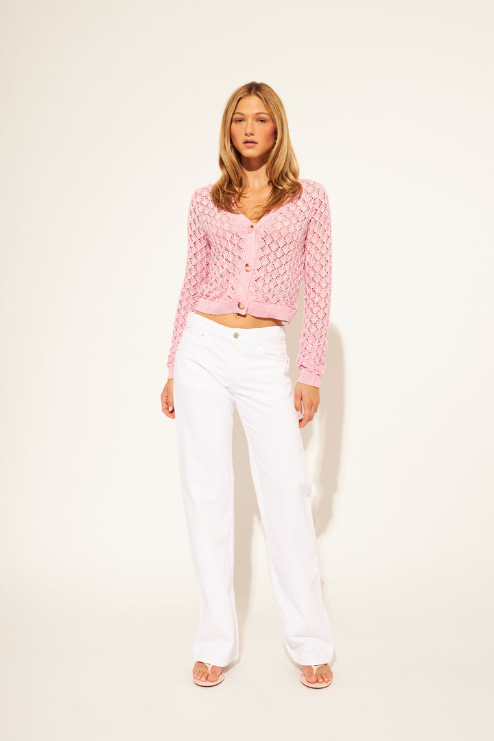 ALFIE V-NECK CARDIGAN (SWEET TWIST) - JOHN+JENN
