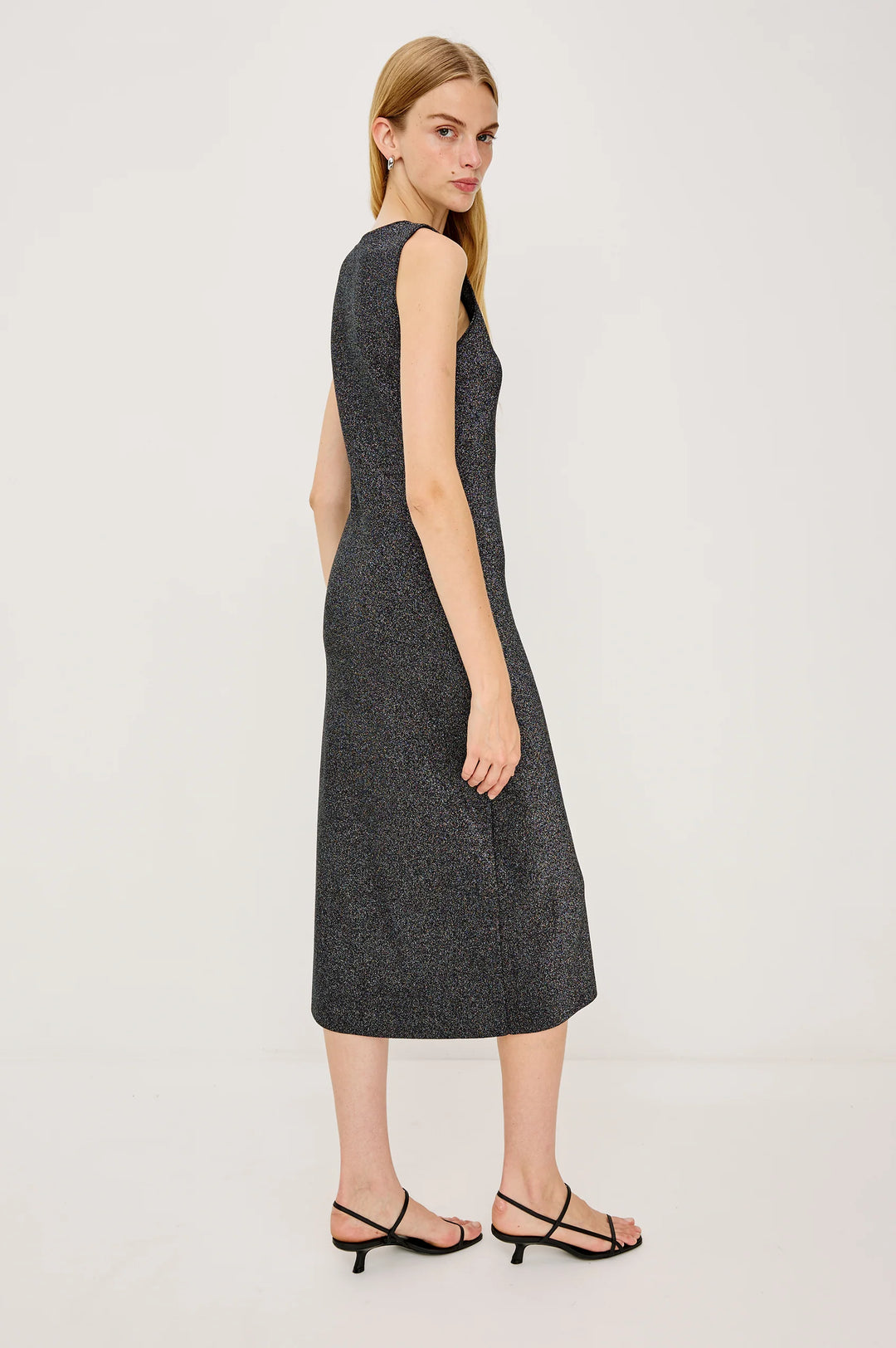 ALORA DRESS (GUNMETAL LUREX) - RAILS