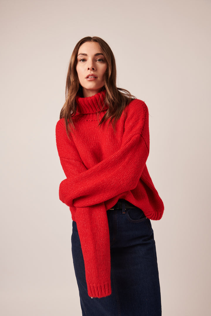 AMELIE OVERSIZED TURTLENECK SWEATER - LINE