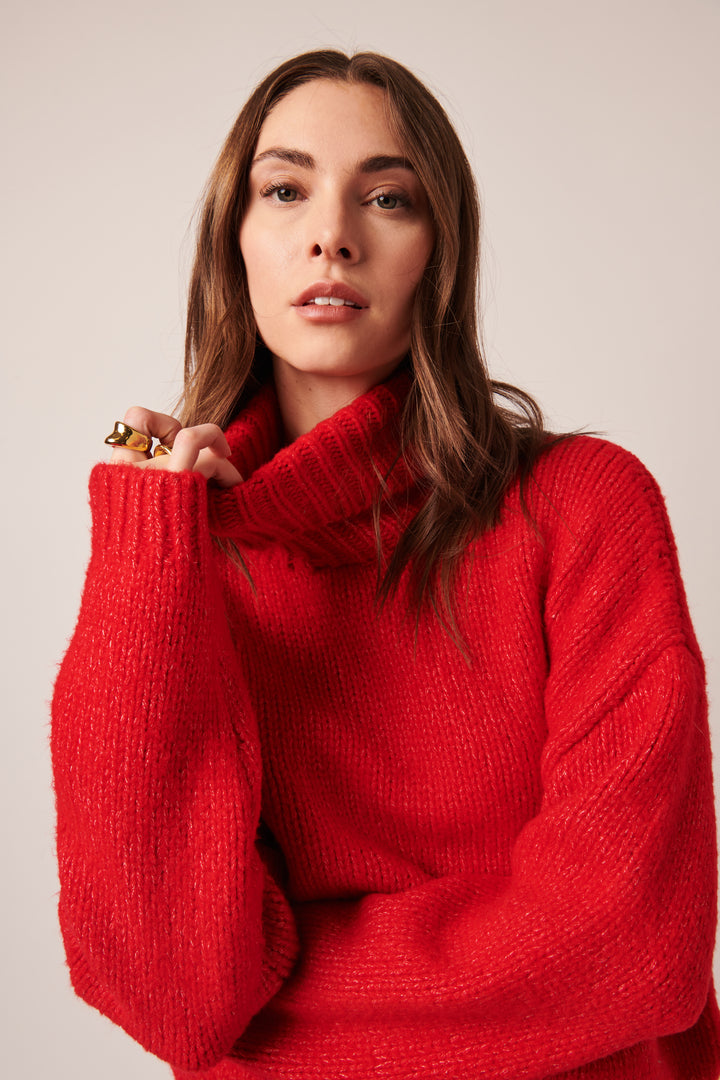 AMELIE OVERSIZED TURTLENECK SWEATER - LINE
