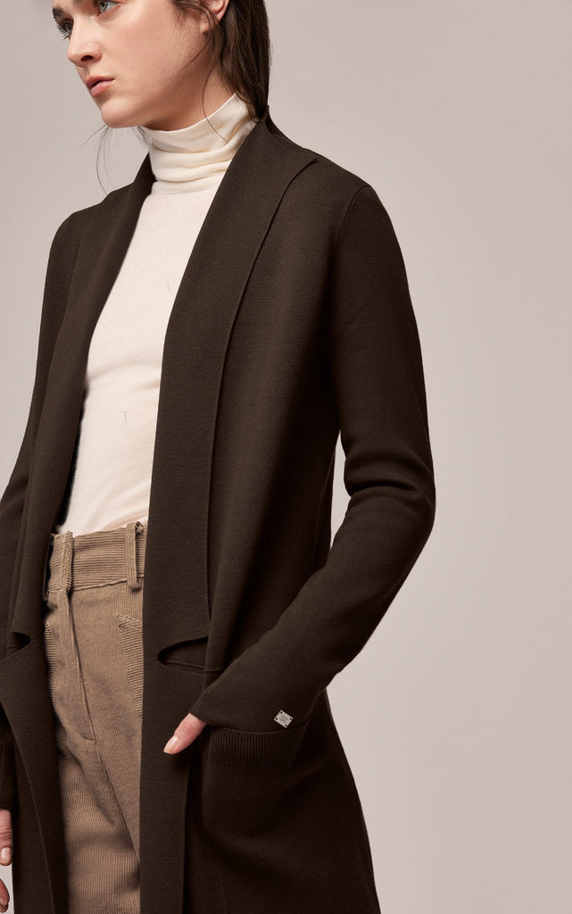 ANNABELLA COATIGAN WITH POCKETS (MUSHROOM) - SOIA & KYO