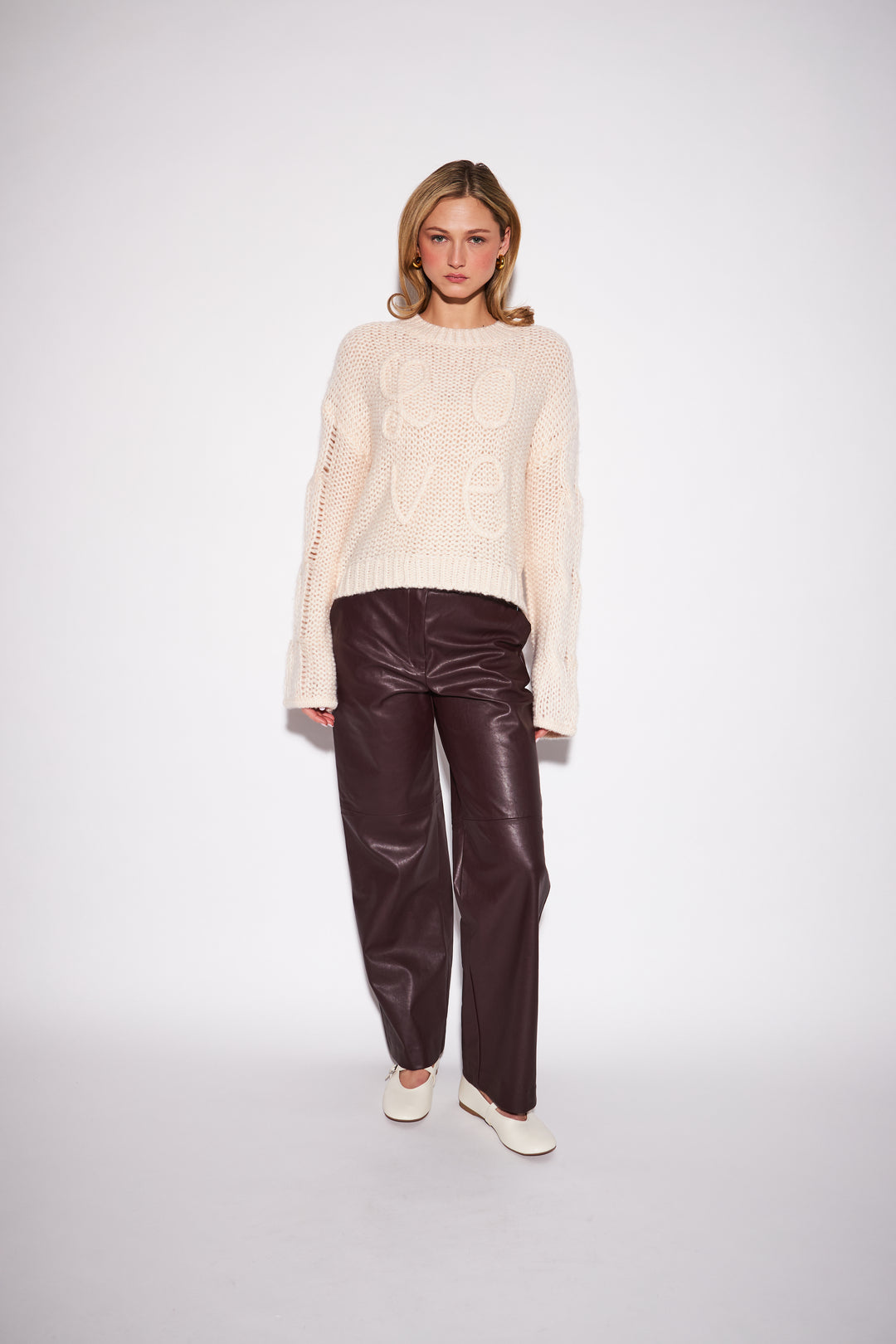 ARTIE LOVE SWEATER (MERINGUE) - JOHN+JENN