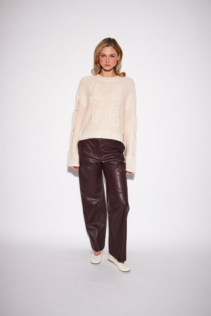 ARTIE LOVE SWEATER (MERINGUE) - JOHN+JENN