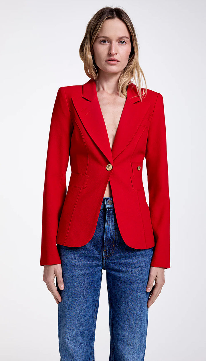 CLASSIC DUCHESS BLAZER (RED) - SMYTHE