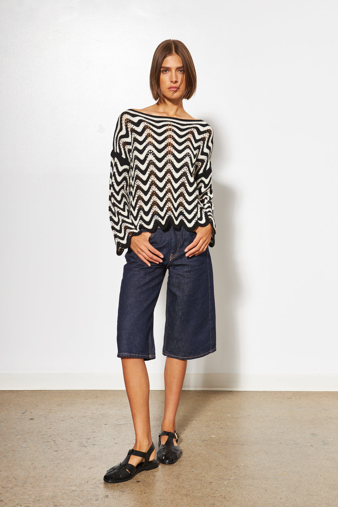 AURELIA WAVE SWEATER (NIGHT WAVES) - LINE