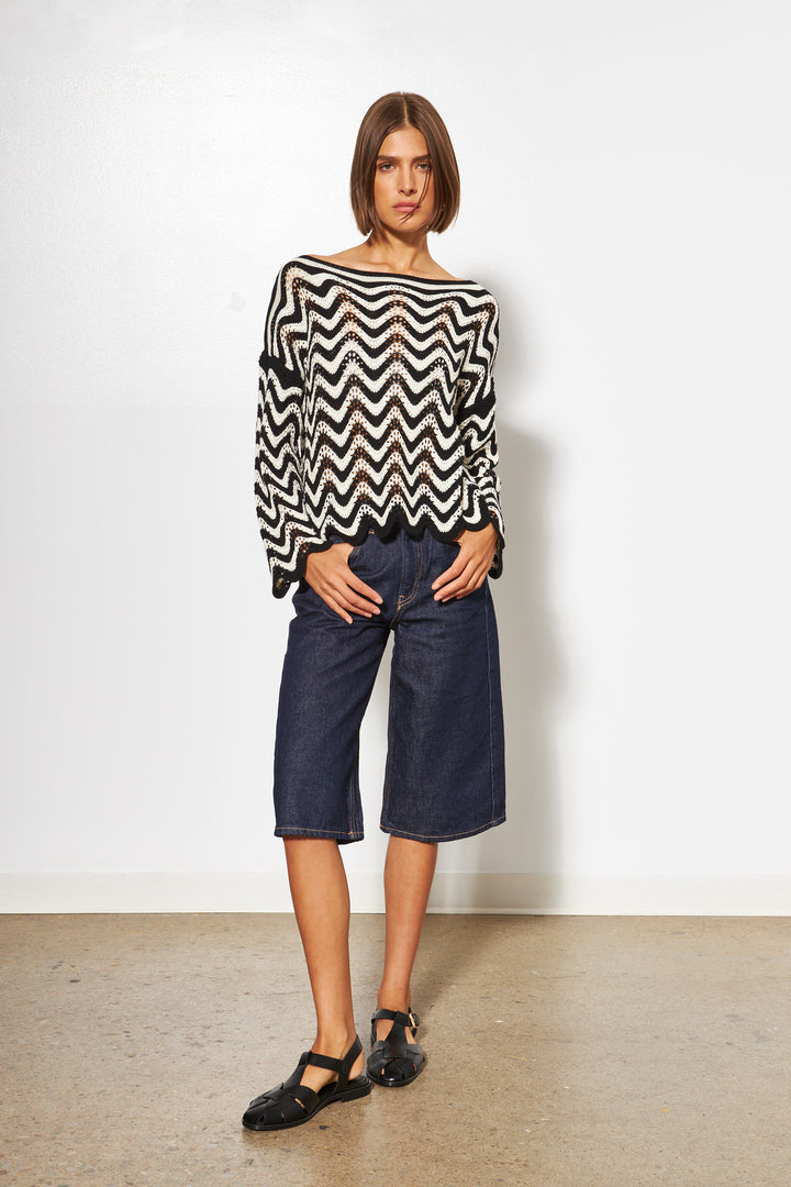 AURELIA WAVE SWEATER (NIGHT WAVES) - LINE