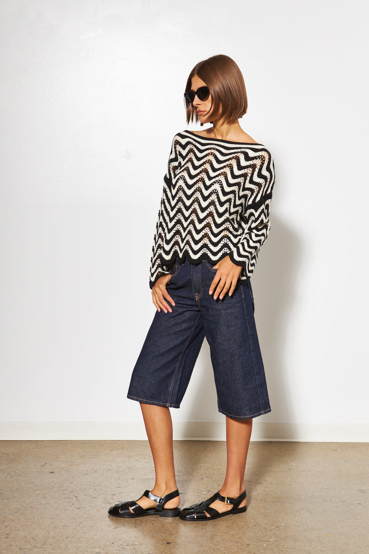 AURELIA WAVE SWEATER (NIGHT WAVES) - LINE