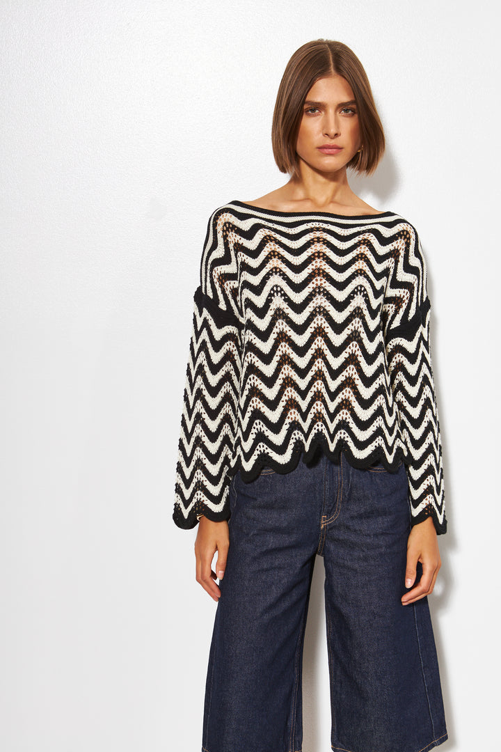 AURELIA WAVE SWEATER (NIGHT WAVES) - LINE