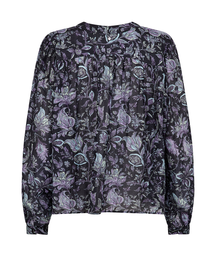 TENCA FLEURA BLOUSE (SALUTE NAVY) - MOS MOSH