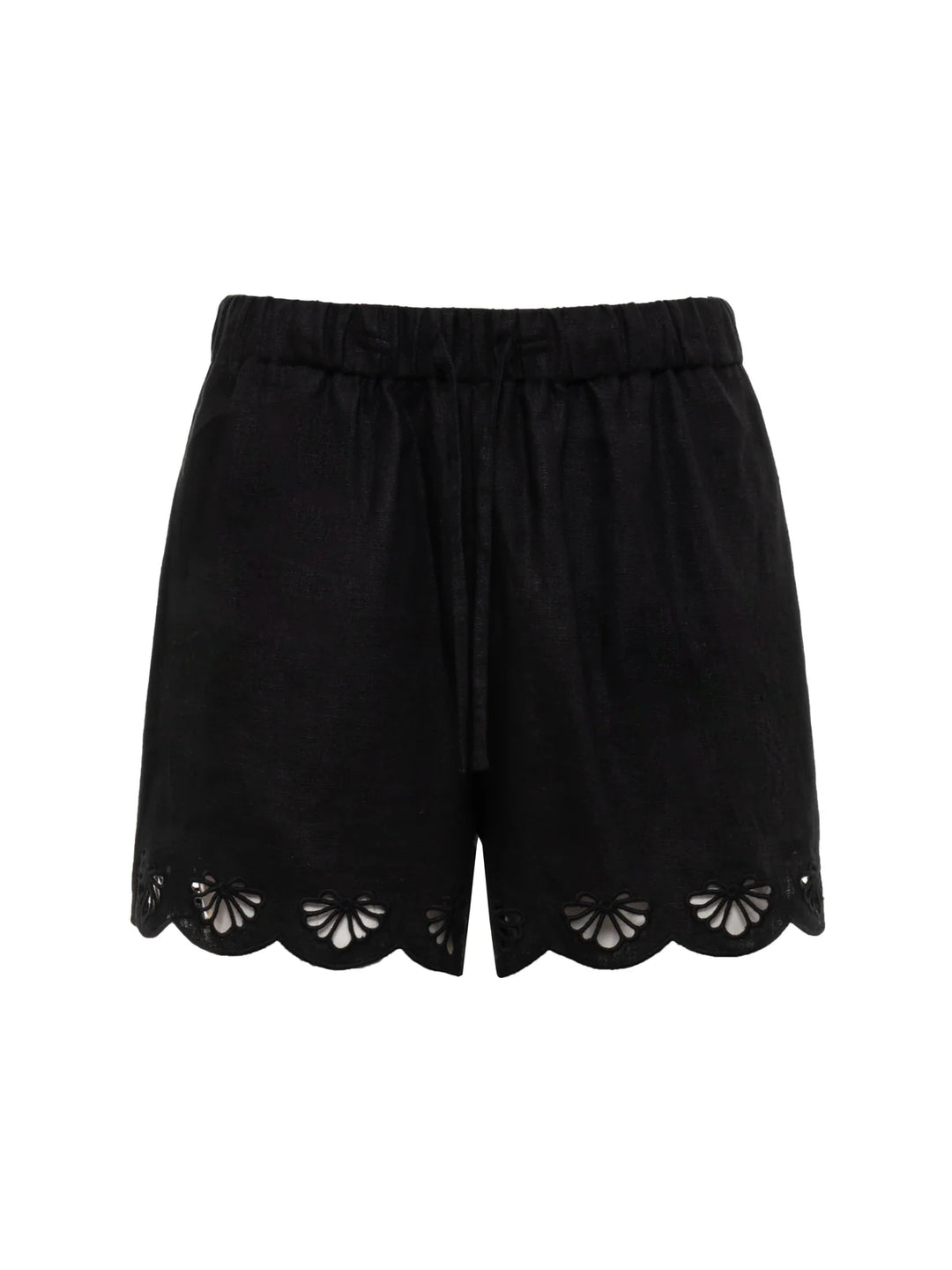 ALMOST THERE LINEN SHORTS (BLACK) - SANCTUARY