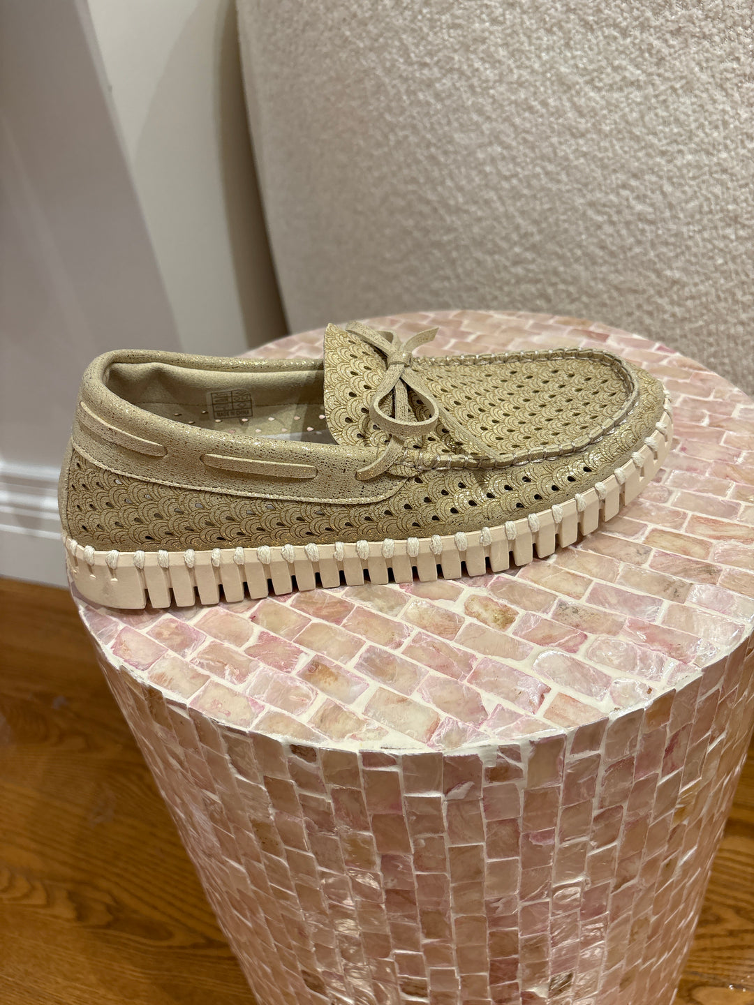 TULIP SAILOR SHOE GLITTER (PLATIN PEARL IVORY) - ILSE JACOBSEN