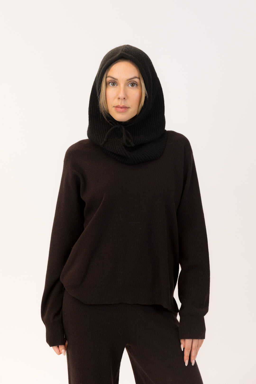 FRONT TIE BALACLAVA (BLACK) - LYLA + LUXE