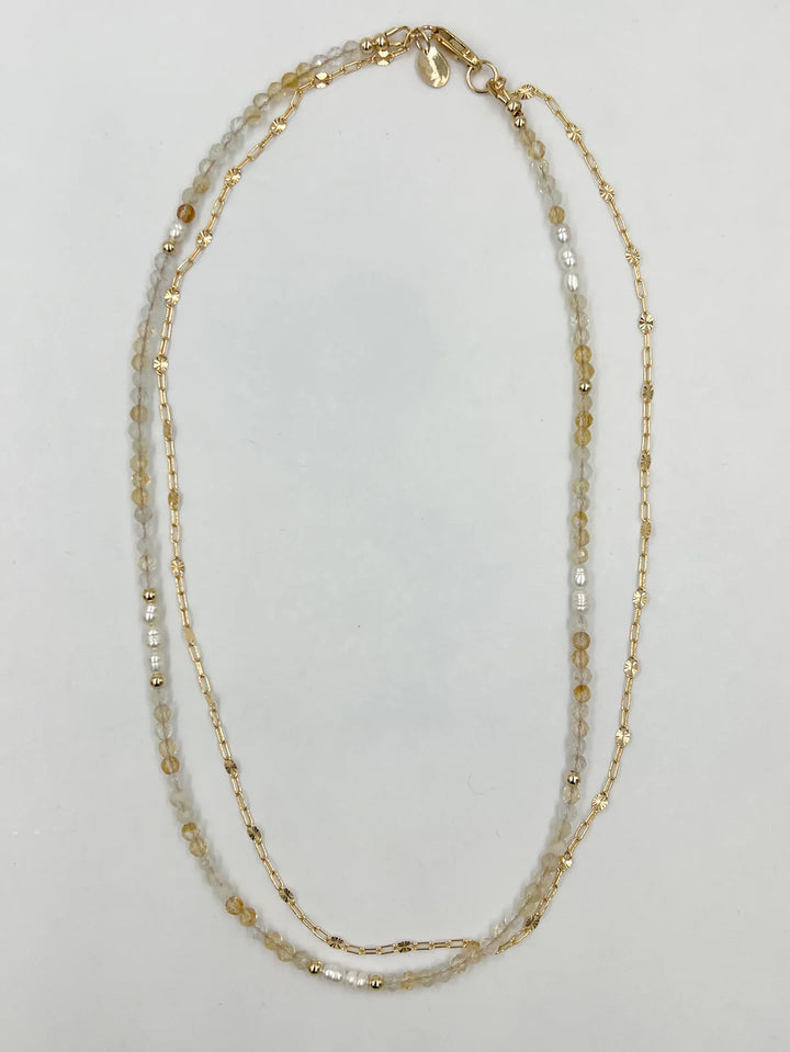 TWO STRAND PALMA NECKLACE (GOLD) - SASKIA DEVRIES
