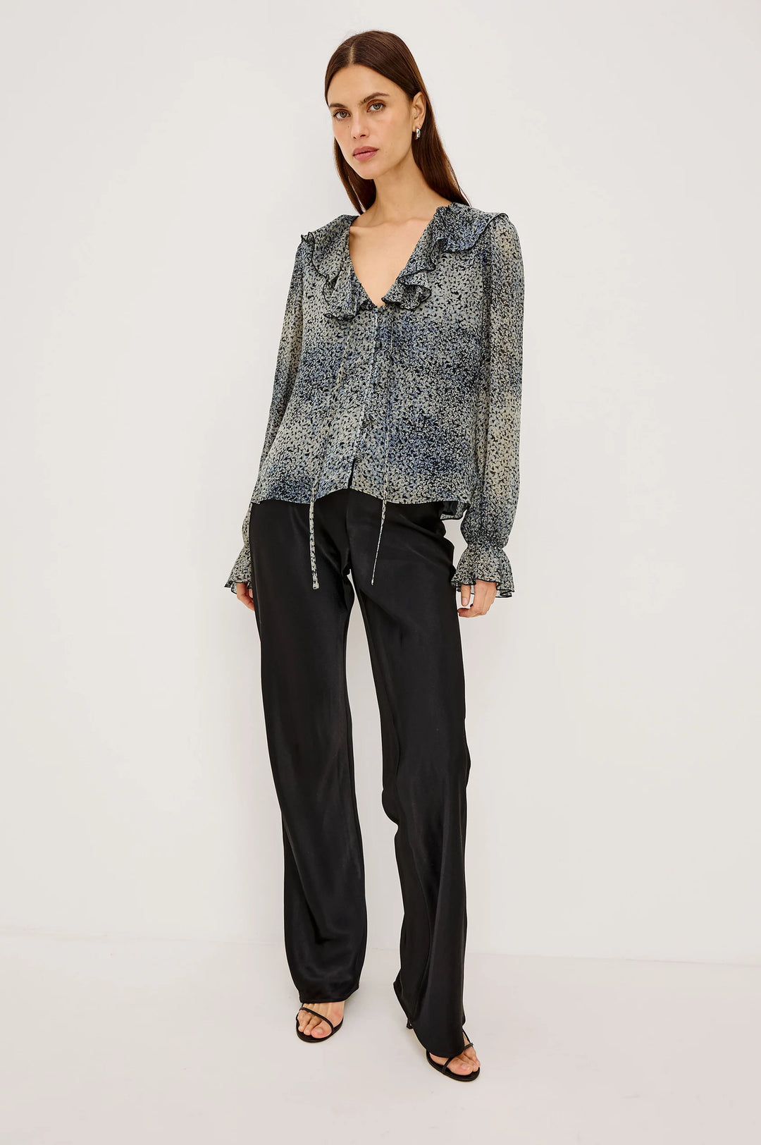 BECKY CHIFFON BLOUSE (AGATE) - RAILS