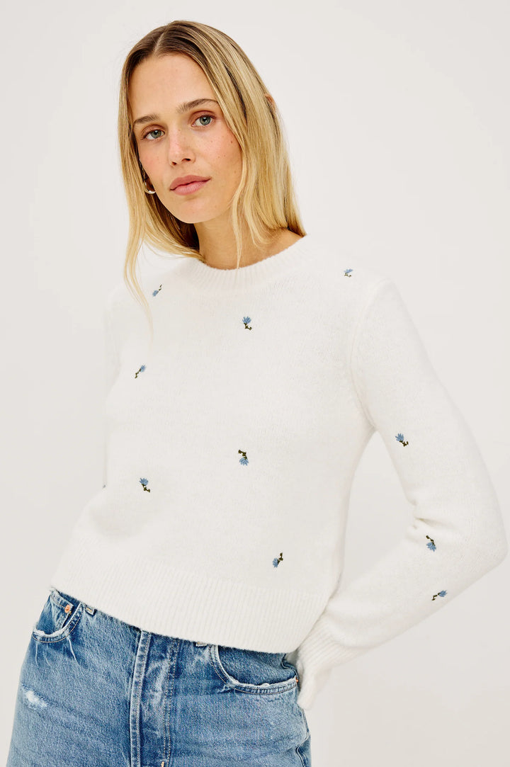 BETTIE EMBROIDERY WOOL SWEATER (BLUE BUDS) - RAILS