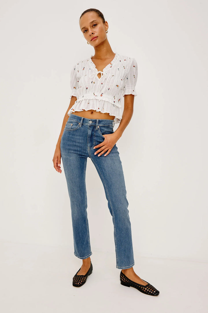FONTAINE BLOUSE (WHITE WILDFLOWER) - RAILS