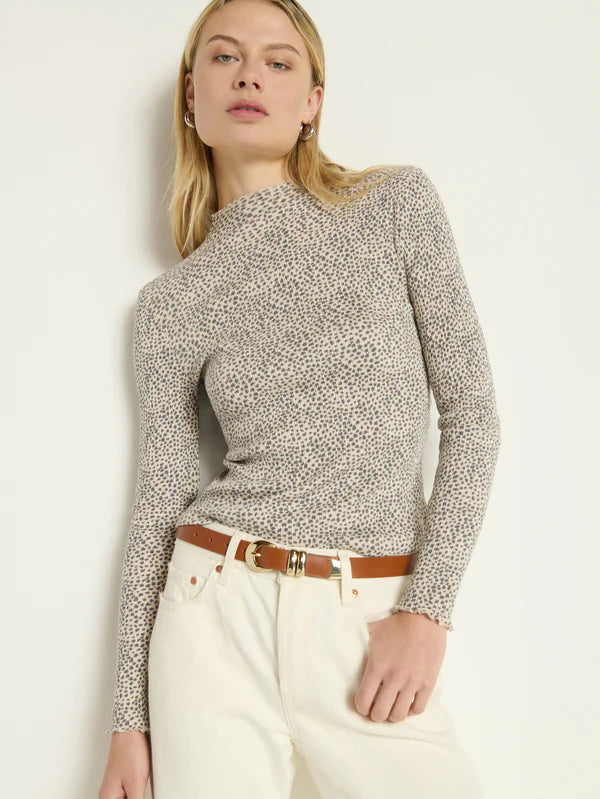 BRENNA MOCK NECK TOP - NATION
