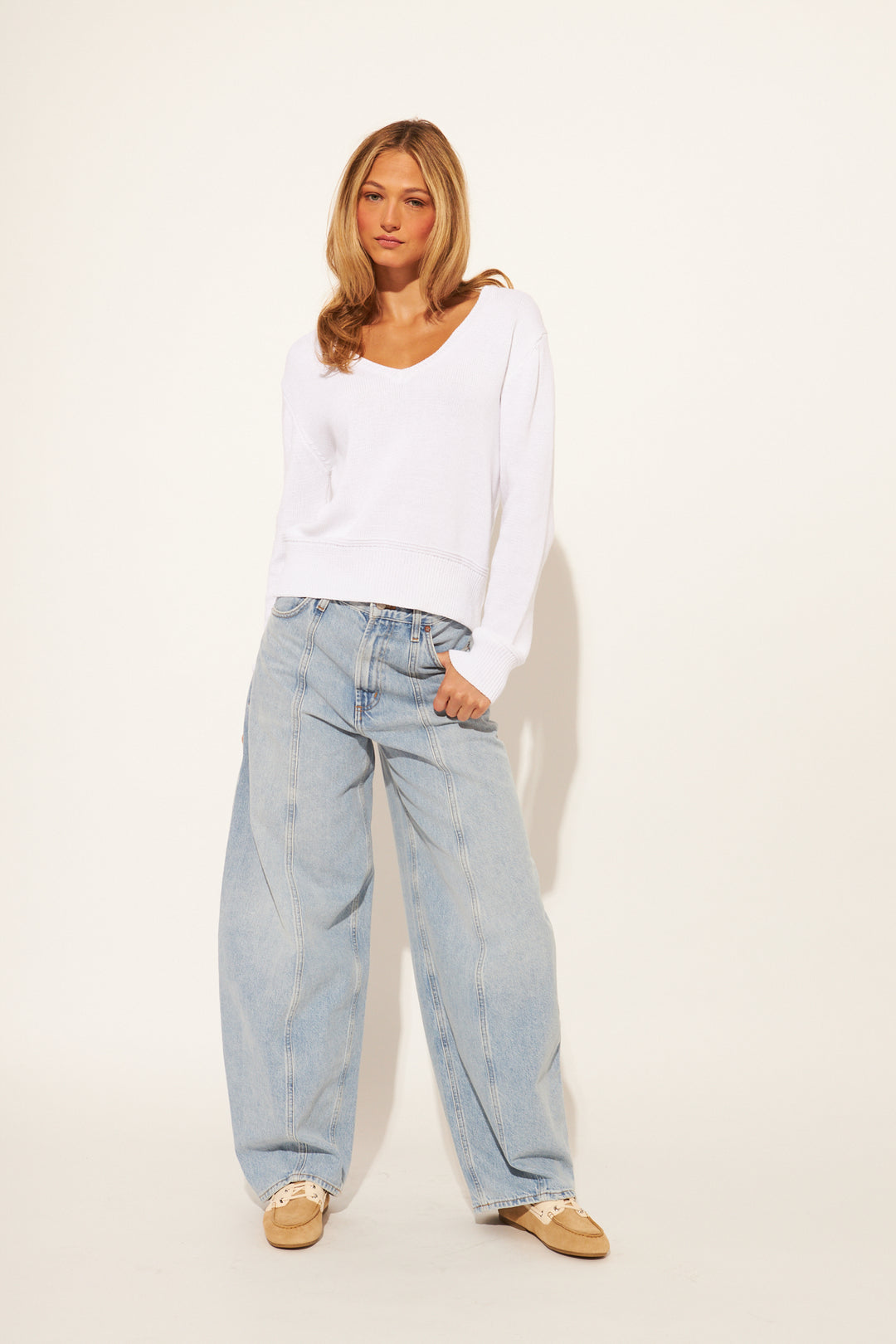 BRODY LIGHTWEIGHT KNIT (DOVE) - JOHN+JENN