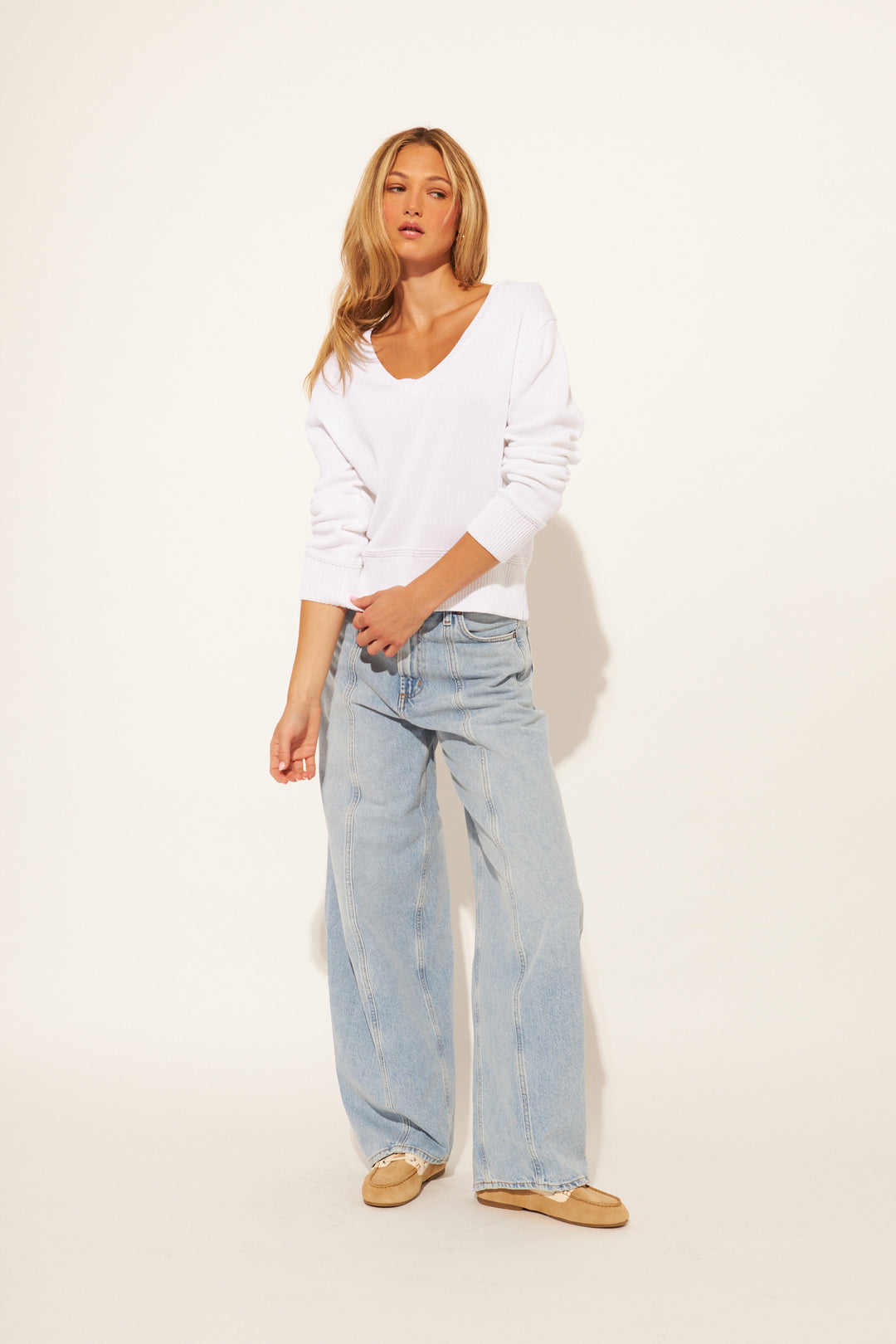 BRODY LIGHTWEIGHT KNIT (DOVE) - JOHN+JENN