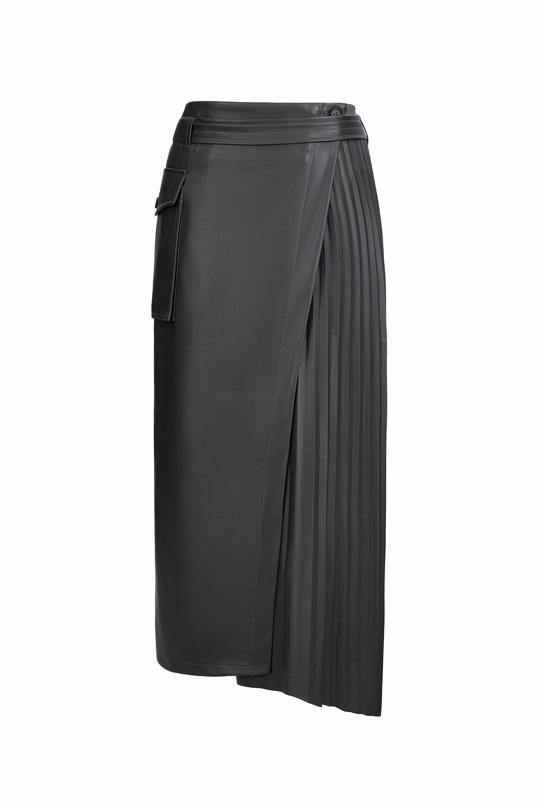 LONG FAUX LEATHER SKIRT - URBANCODE