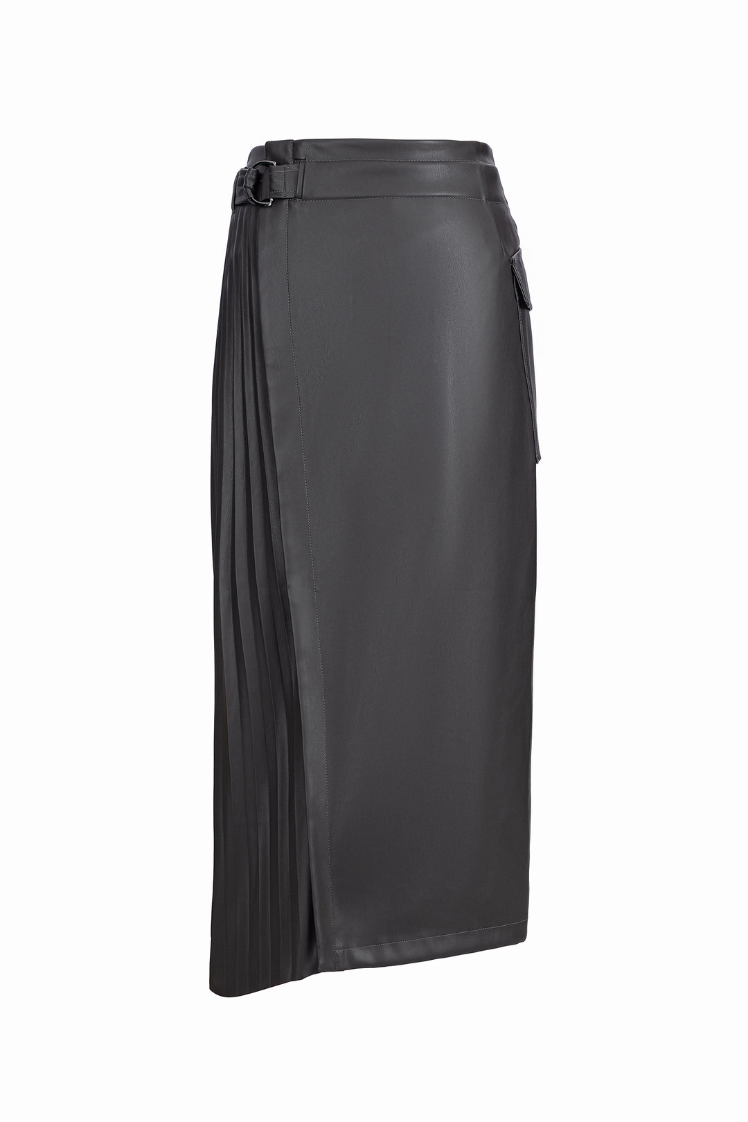 LONG FAUX LEATHER SKIRT - URBANCODE