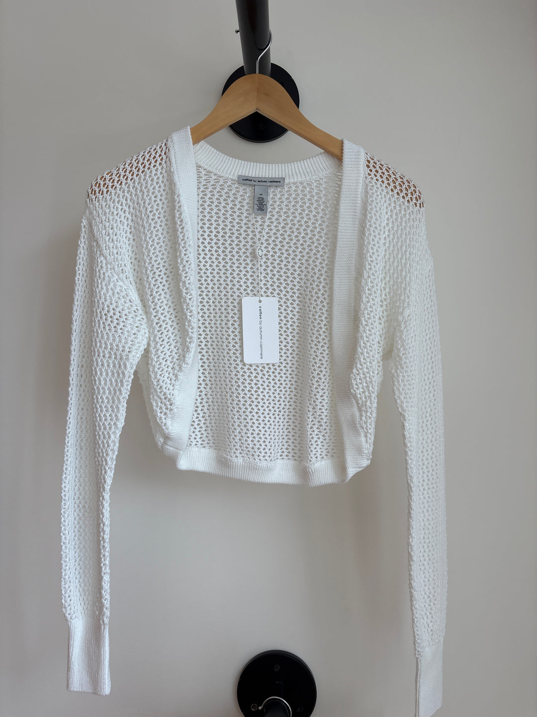 MESH LAYERING SHRUG (BLEACH WHITE) - AUTUMN CASHMERE