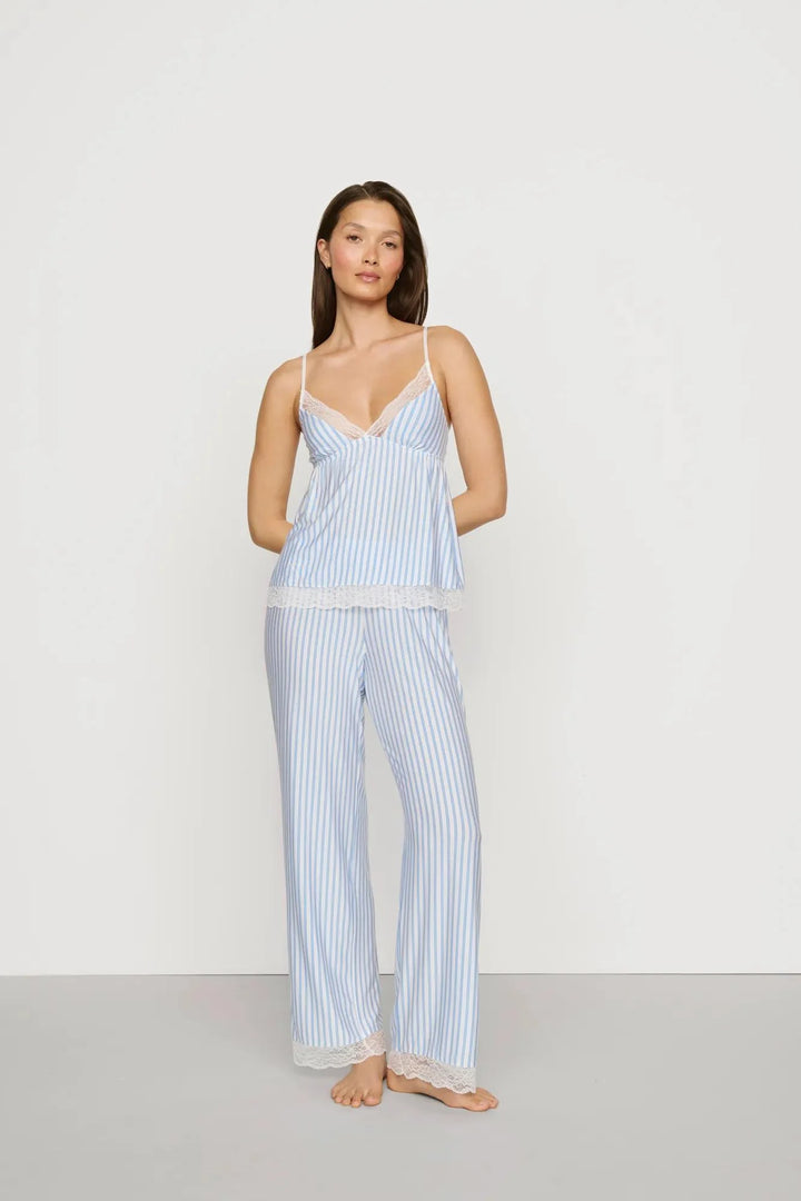 ISLA CAMI PANT PJ SET (REGATTA STRIPE SUMMER BLUE/ WHITE) - EBERJEY