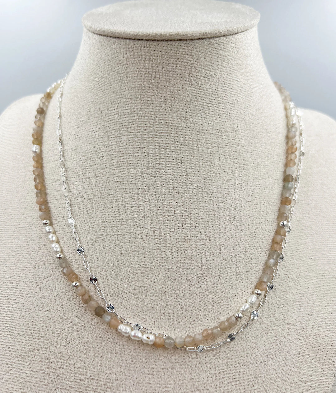 TWO STRAND PALMA NECKLACE (SILVER) - SASKIA DEVRIES