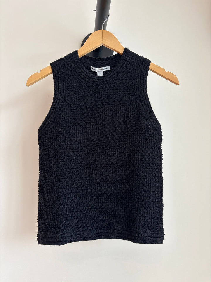 TEXTURE STITCH TANK (BLACK) - AUTUMN CASHMERE