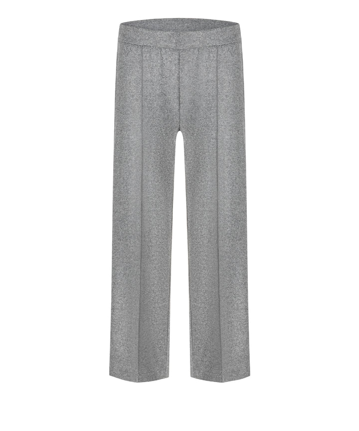 CAMERON WIDE LEG PANT (STONE GREY MELANGE) - CAMBIO