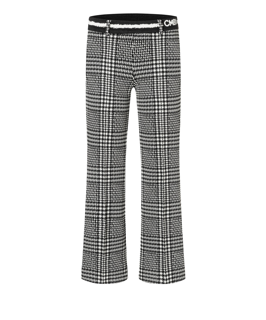 FRANCOISE CROPPED FLARE PANT (TARTAN BLACK/CREME) - CAMBIO
