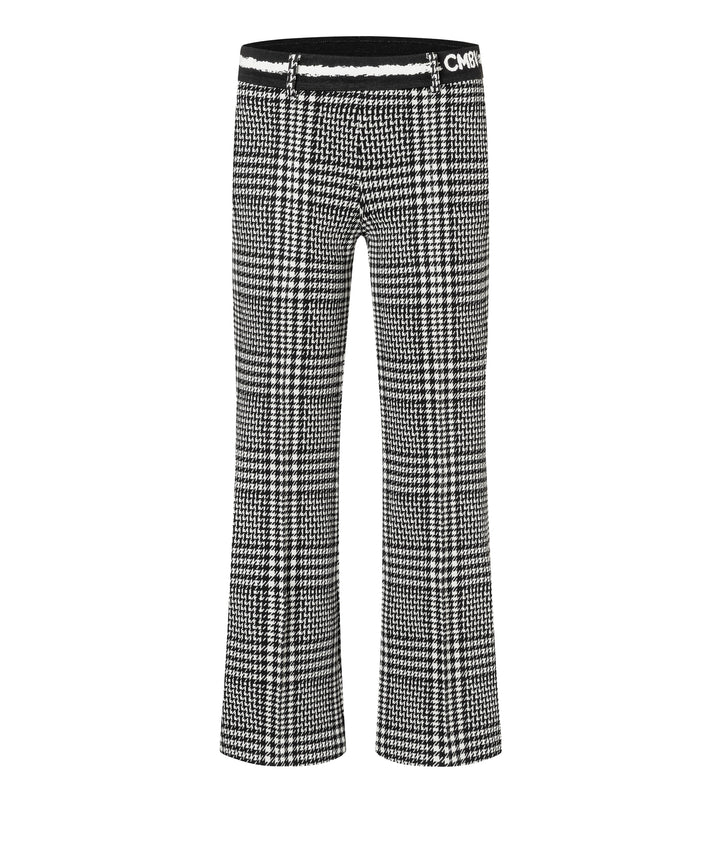 FRANCOISE CROPPED FLARE PANT (TARTAN BLACK/CREME) - CAMBIO