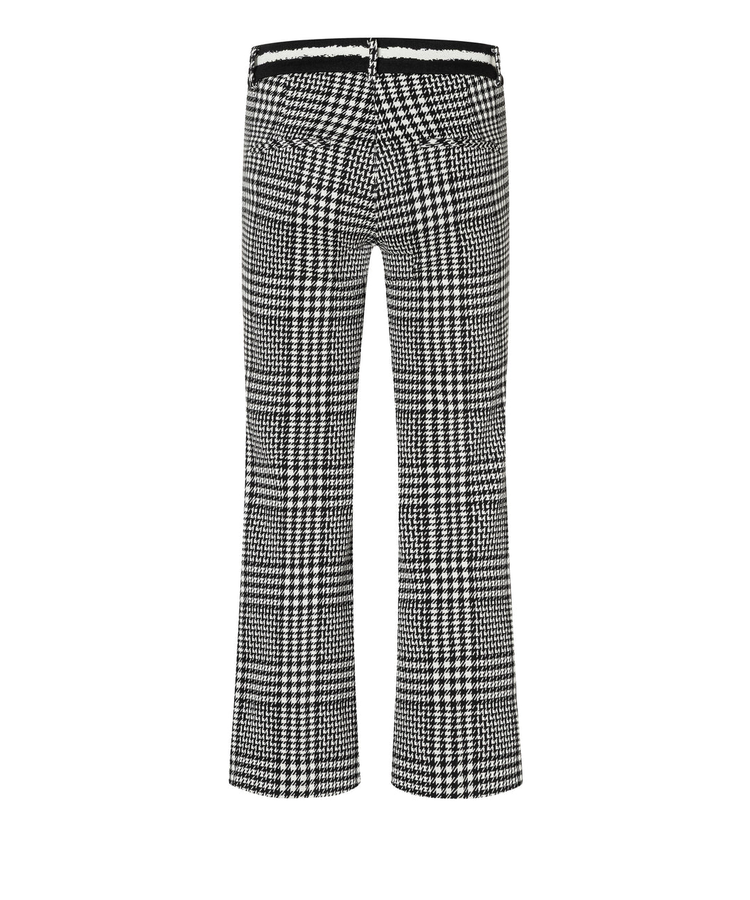 FRANCOISE CROPPED FLARE PANT (TARTAN BLACK/CREME) - CAMBIO