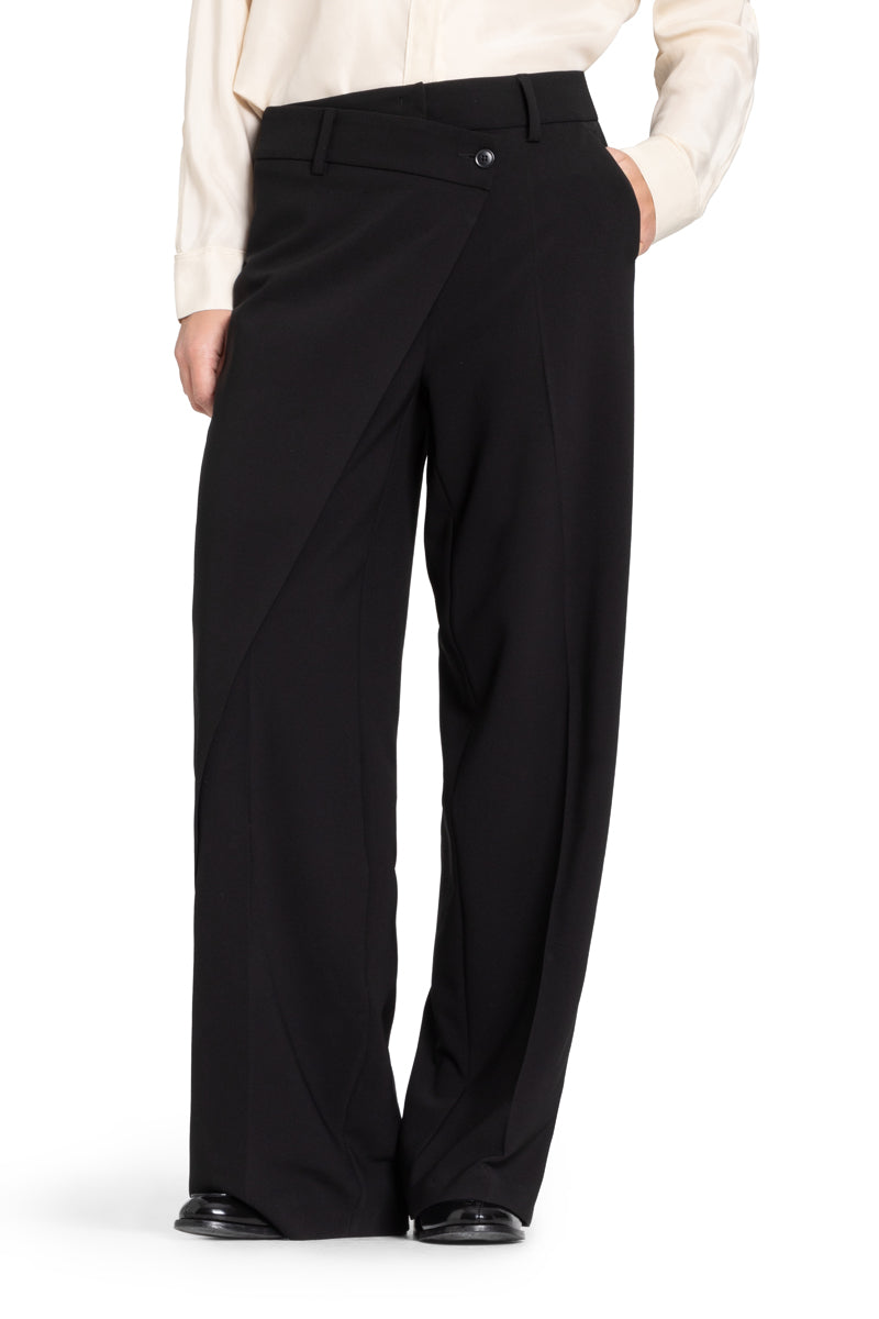 ANAIS WRAP FRONT PANT (BLACK) - CAMBIO